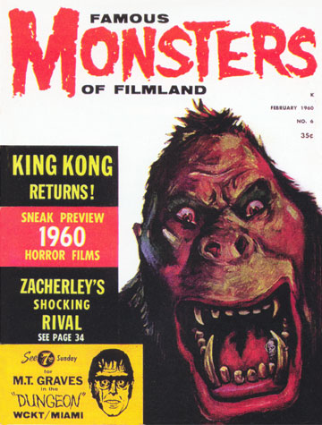 Cover of Famous Monsters #6 with M.T. Graves sticker