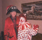 Charlie Baxter as Kaptain Kid with a clown