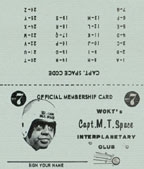 Captain M. T. Space Interplanetary Club card