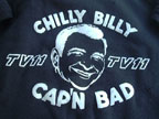 Closeup of Captain Bad  sweatshirt logo