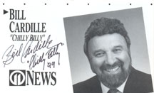 Signed Bill Cardille WPXI News 11 postcard