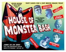 Monster Bash 2001 Lobby Card with Chilly Billy as Guest