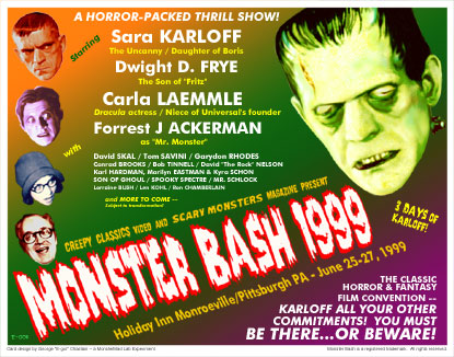 George Chastain's four posters for Monster Bash 1999