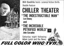 Chiller Theater TV Guide ad - 08/12/67