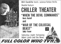 Chiller Theater TV Guide ad - 09/02/67