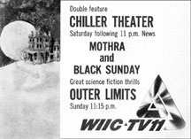Chiller Theater TV Guide ad - 09/16/65