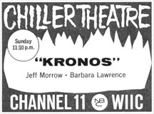 Chiller Theater TV Guide ad - 09/29/63
