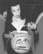 Autographed photo from the Vampira TV show